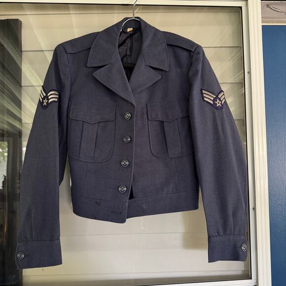 Vintage 1951 USAF Blue Ike Eisenhower UnifoJacket Size 37L 100% Wool Korean War - Picture 5 of 12